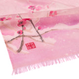 Plum Blossom 100% Cashmere Scarf - Pink Signature - Shen Yun Collections