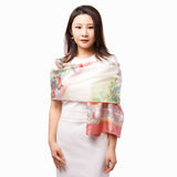 The Peaches of Immortality Silk Long Scarf Model | Shen Yun Shop