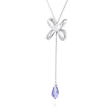 Blissful Knot Necklace Silver Back - Shen Yun Collections