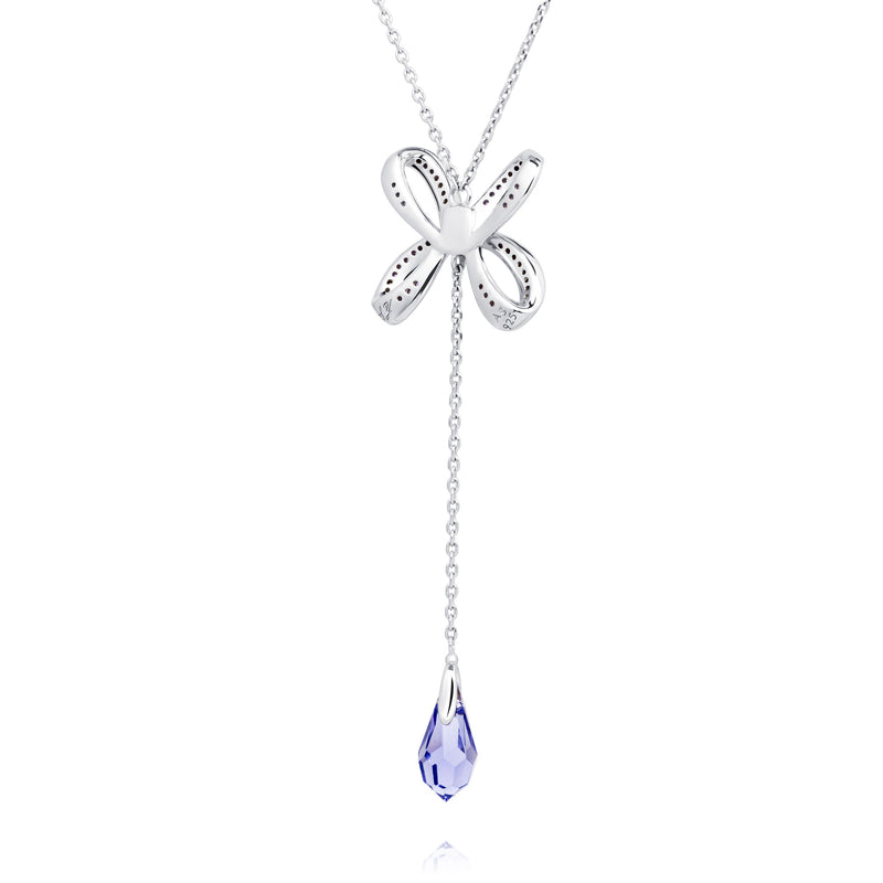 Blissful Knot Necklace Silver Back - Shen Yun Collections