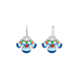 The Elegance of the Yi Earrings Blue