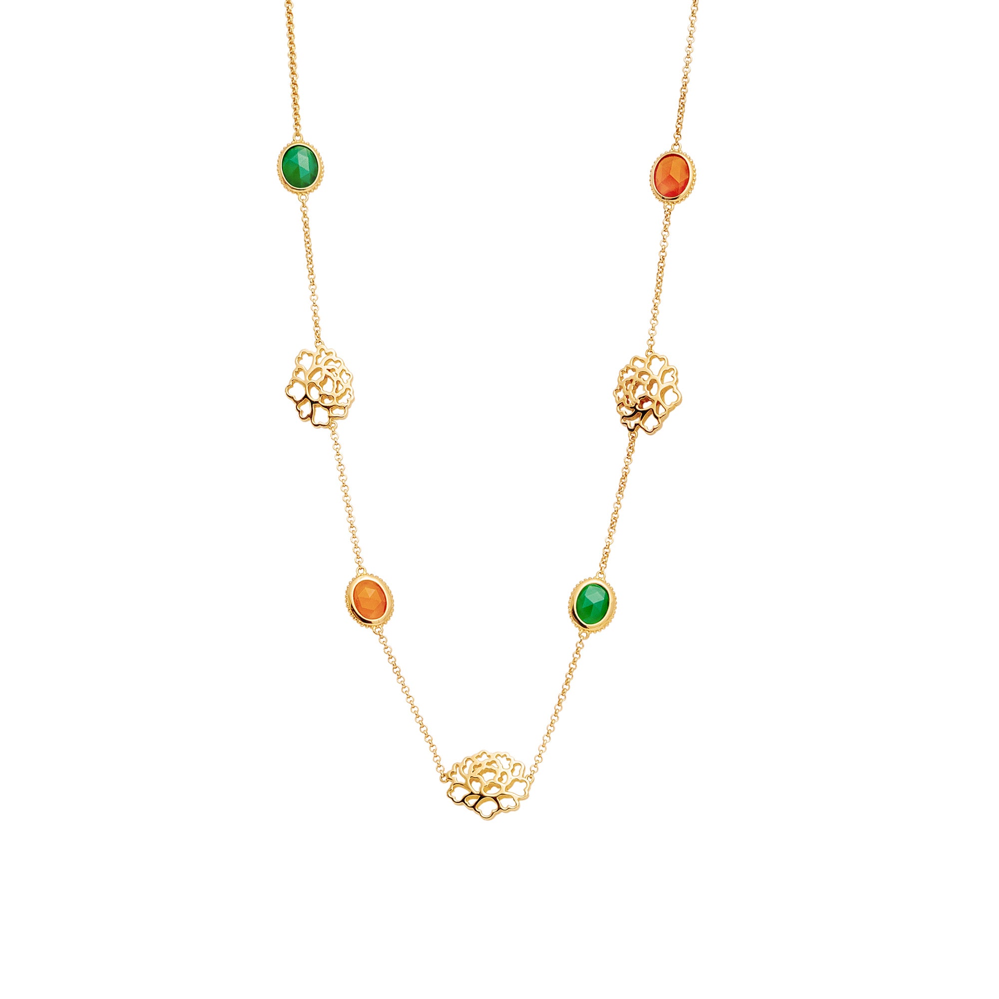 Majestic Tang Peony Necklace Gold Vermeil | Shen Yun Collections