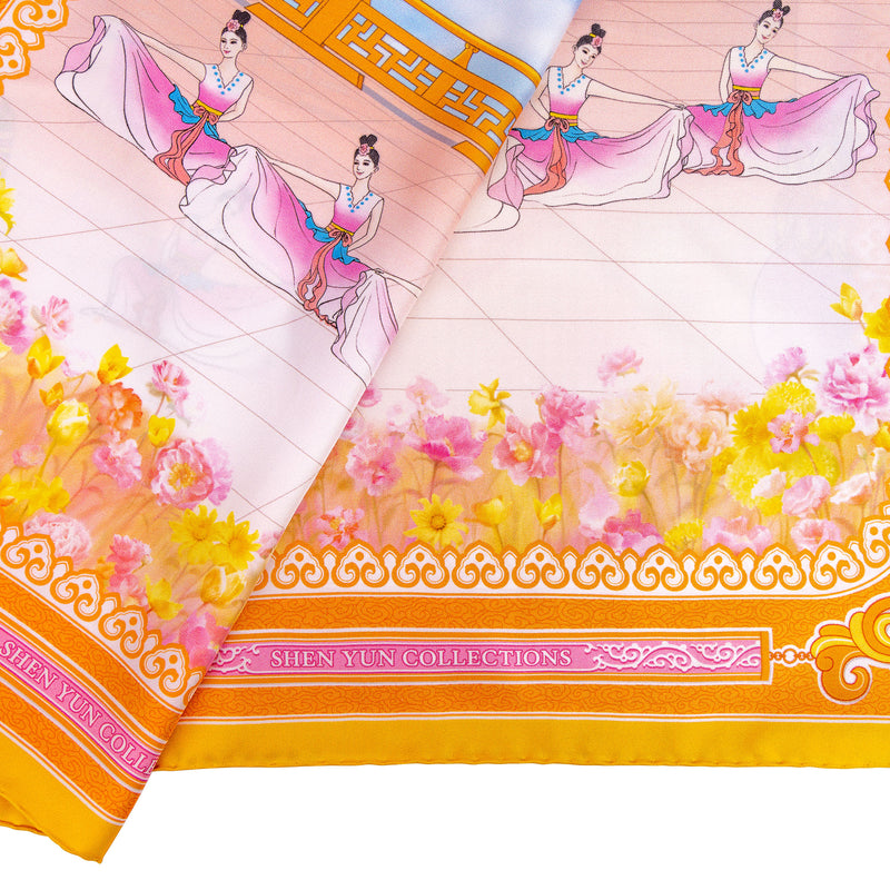 Heavenly Scene Silk Scarf Edge Details - Shen Yun Collections