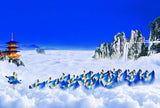 Phoenixes of the Sapphire Paradise Giclée Print