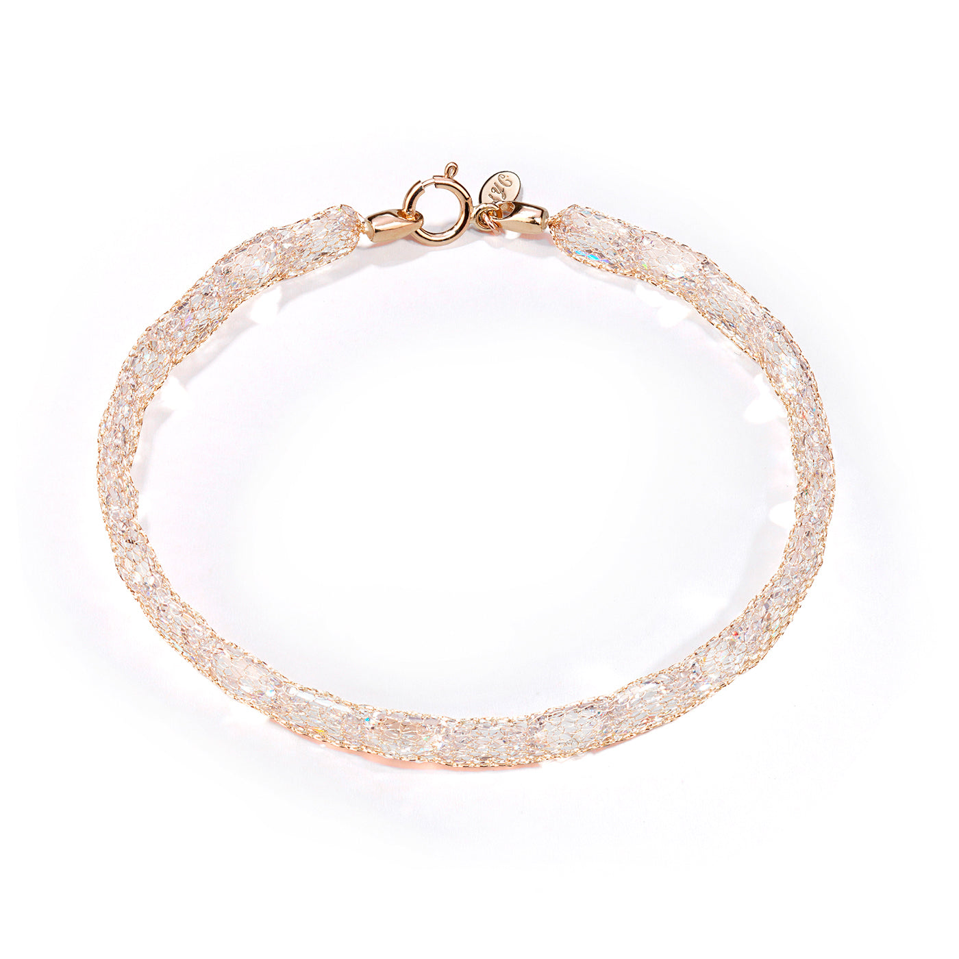 Crochet Sparkle Bracelet 14kt Yellow Gold - Shen Yun Collections