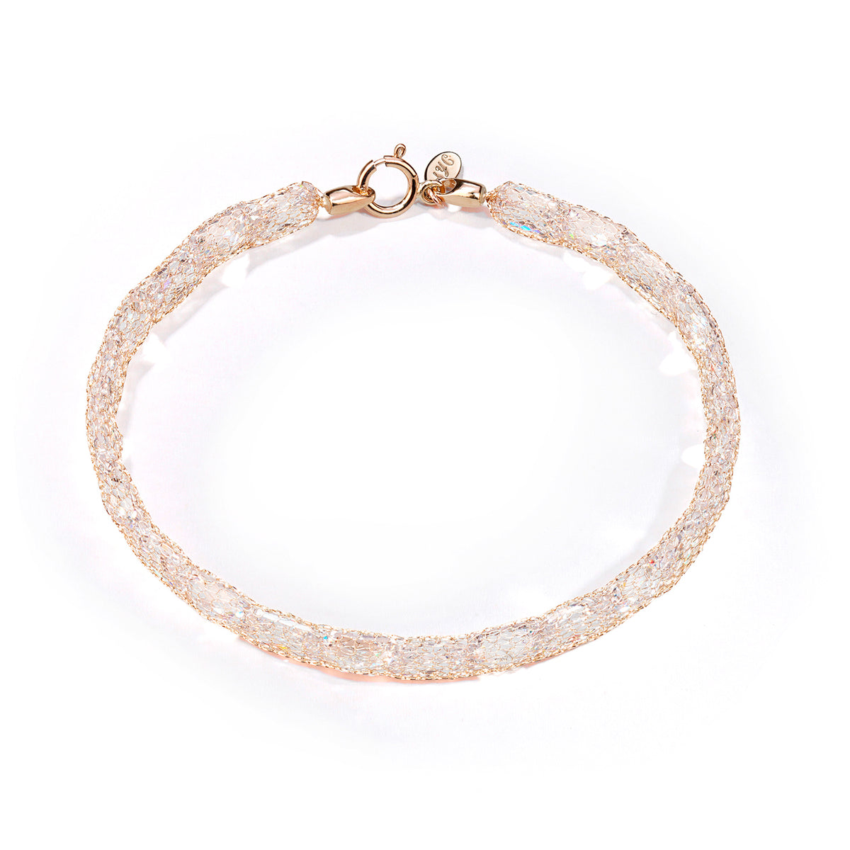 Crochet Sparkle Bracelet 14kt Yellow Gold - Shen Yun Collections
