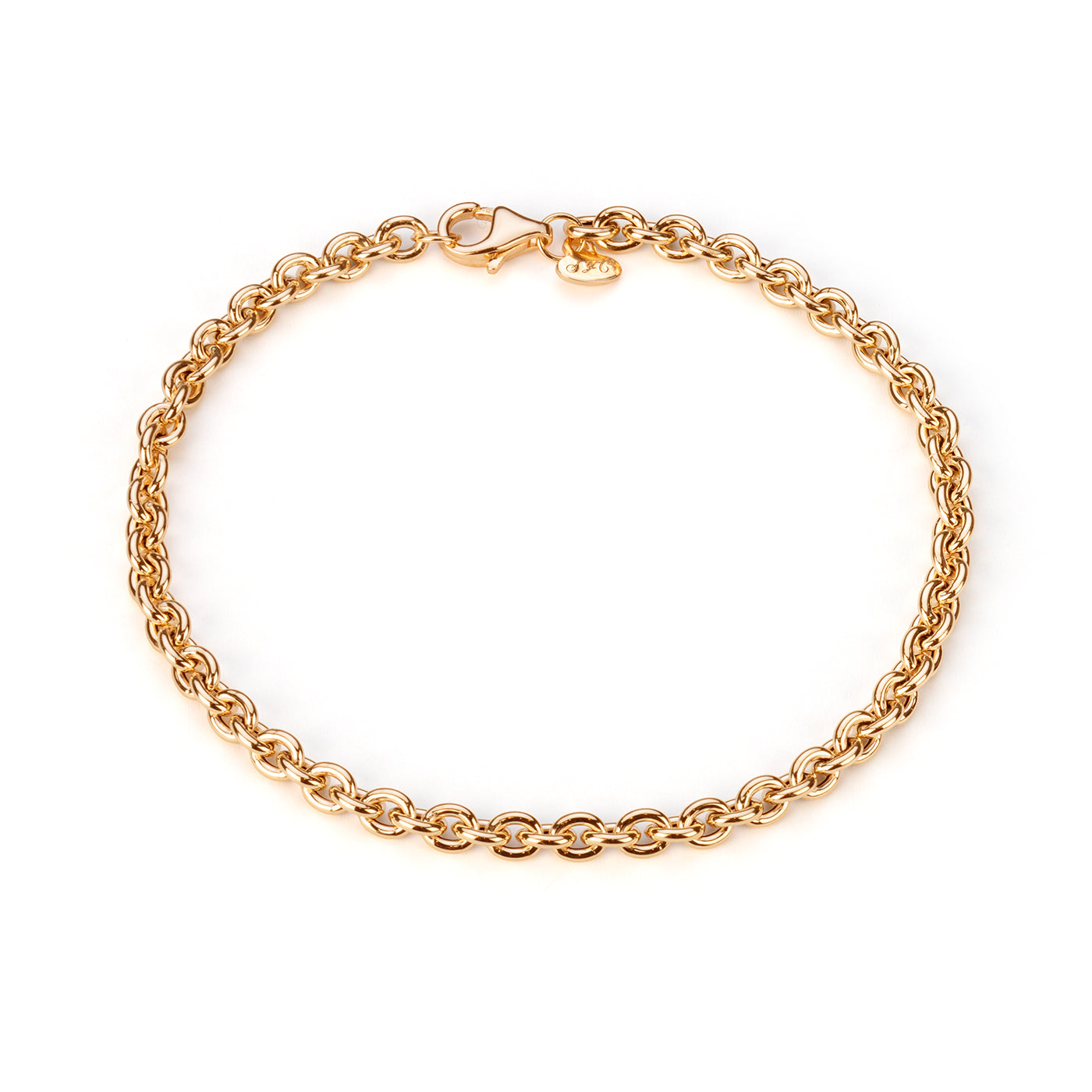 Oval Rolo Bracelet 14kt Yellow Gold - Shen Yun Collections