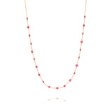 Ruby Glow Crochet Necklace 14kt Yellow Gold - Shen Yun Collections