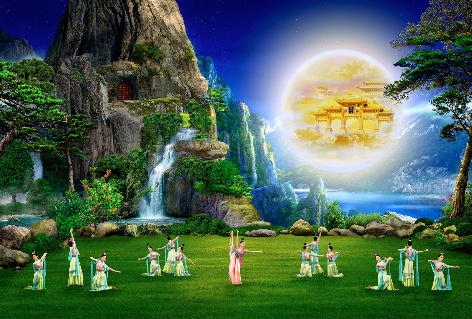 The Moon Palace Graces the Earth Giclée Print