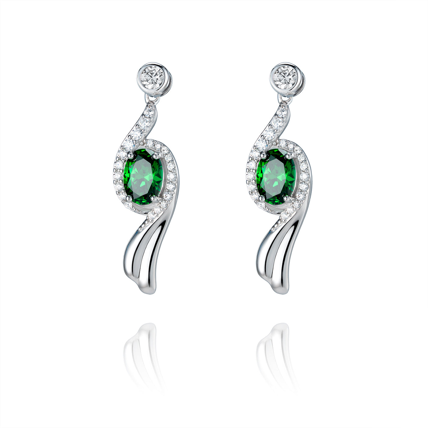 Flying Sleeves Earrings Green - Shen Yun Collections