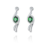 Flying Sleeves Earrings Green - Shen Yun Collections