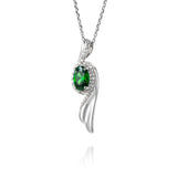 Flying Sleeves Necklace Green Side View - Shen Yun Collections