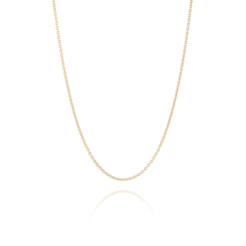 18kt Yellow Gold Cable Chain Necklace 1.2mm Wide | Shen Yun Collections
