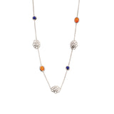Majestic Tang Peony Necklace Silver Front - Shen Yun Collections