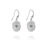 Windmill Grace Drop Earrings Blue Back - Shen Yun Collections