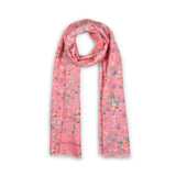 Celestial Flowers Long Scarf - Pink