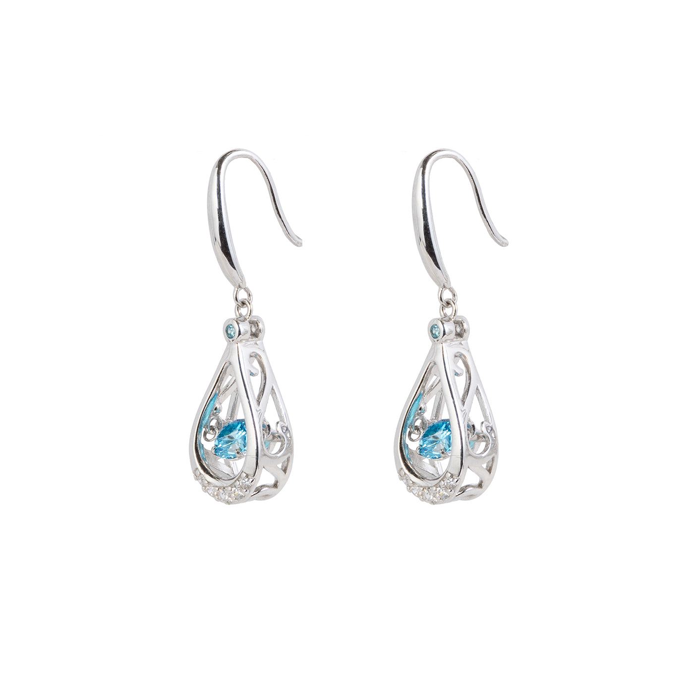 ◇Monday Edition◇ Clear Droplet Earrings Glamorous Teardrop Earrings with Sparkling Clear Rhinestones