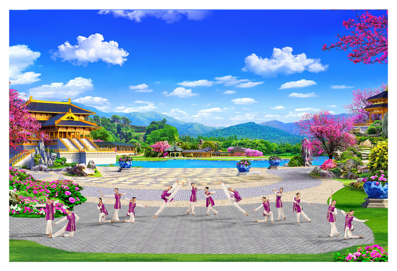 藝術微噴畫《女子古典舞》（2023）