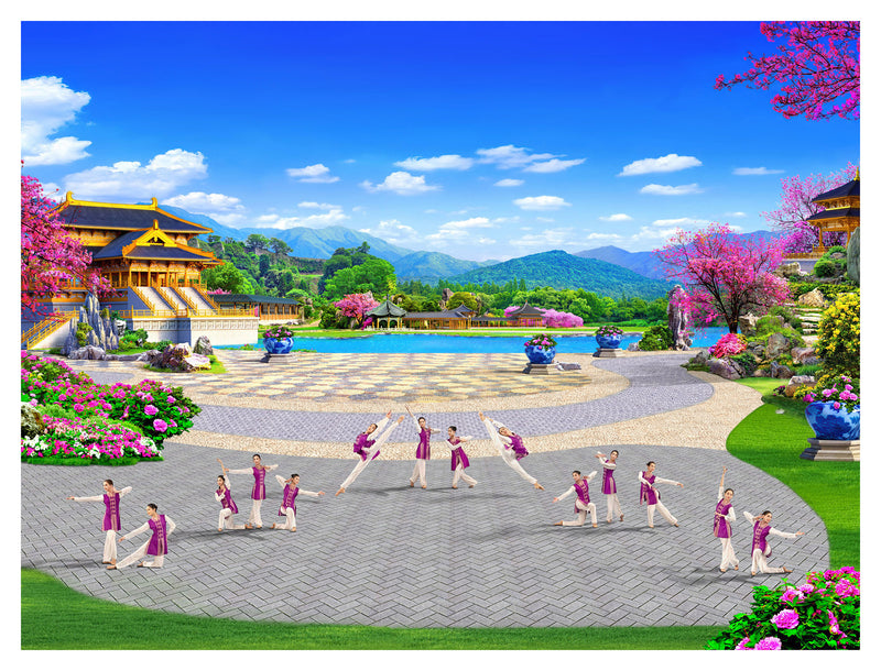 藝術微噴畫《女子古典舞》（2023）
