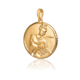 The Legendary Mulan Charm Gold 25mm Front Side - Shen Yun Collections