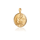 The Legendary Mulan Charm Gold 16mm Side View - Shen Yun Collections