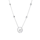 Lotus Fairies Necklace 17" Silver Side View - Shen Yun Collections