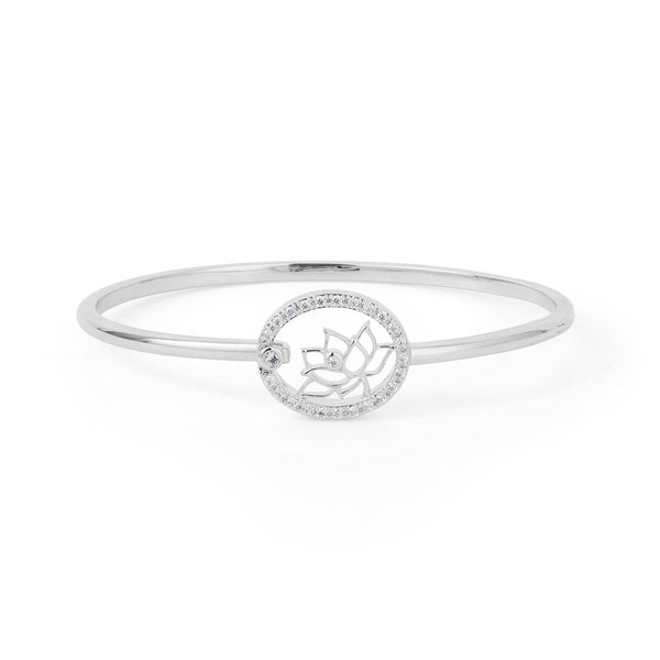 Lotus Fairies Bangle Silver - Shen Yun Collections