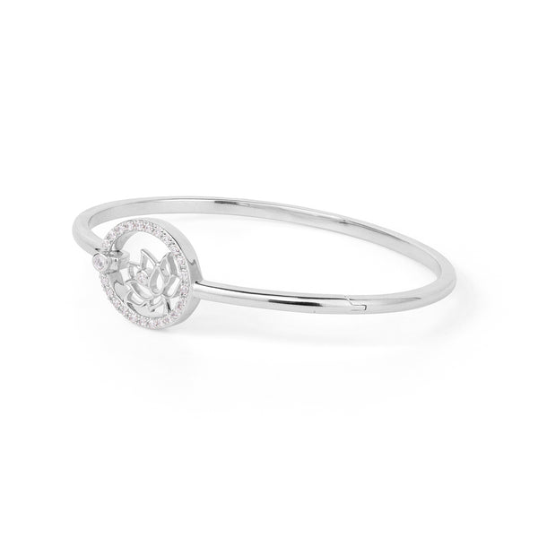 Lotus Fairies Bangle Silver Side - Shen Yun Collections