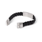 Zhen Shan Ren Wondrous Words Leather Bracelet Black 7.5"