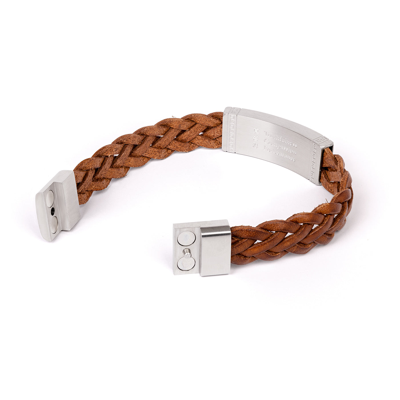 Zhen Shan Ren Wondrous Words Leather Bracelet Brown | Shen Yun
