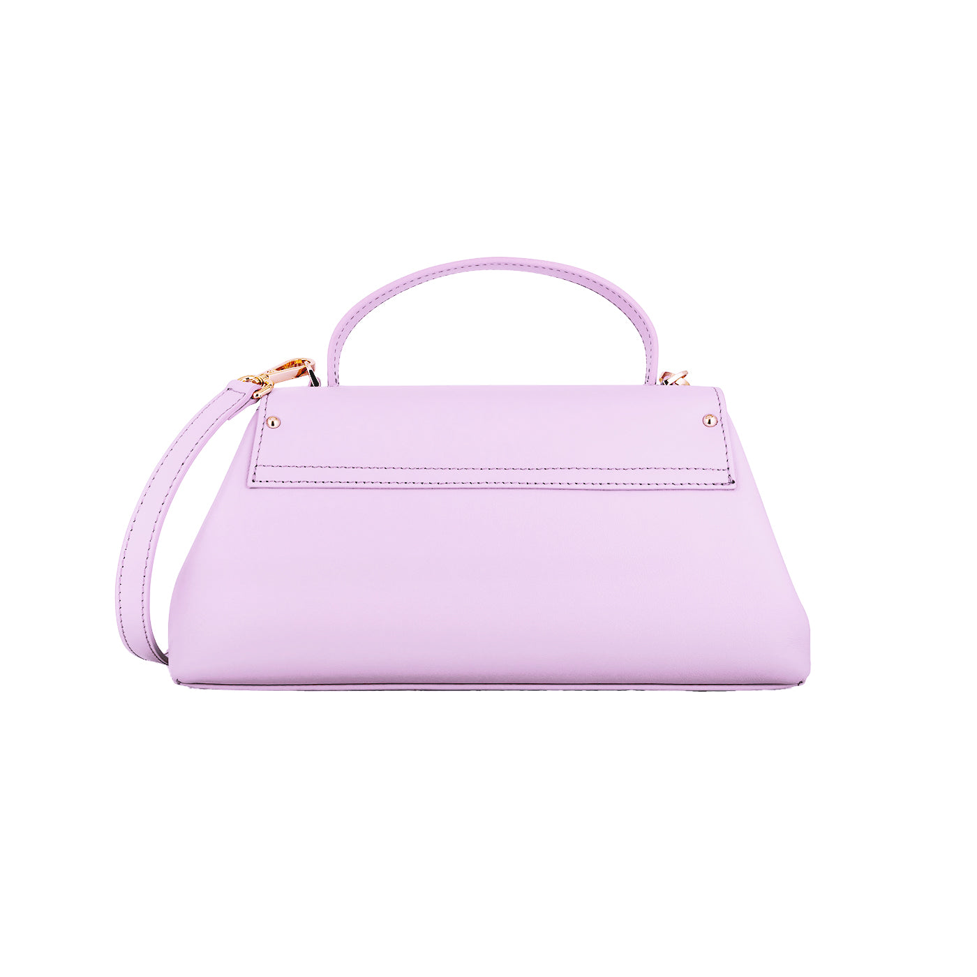 Italian Premium Leather Trapeze Bag Lavender Purple | Shen Yun