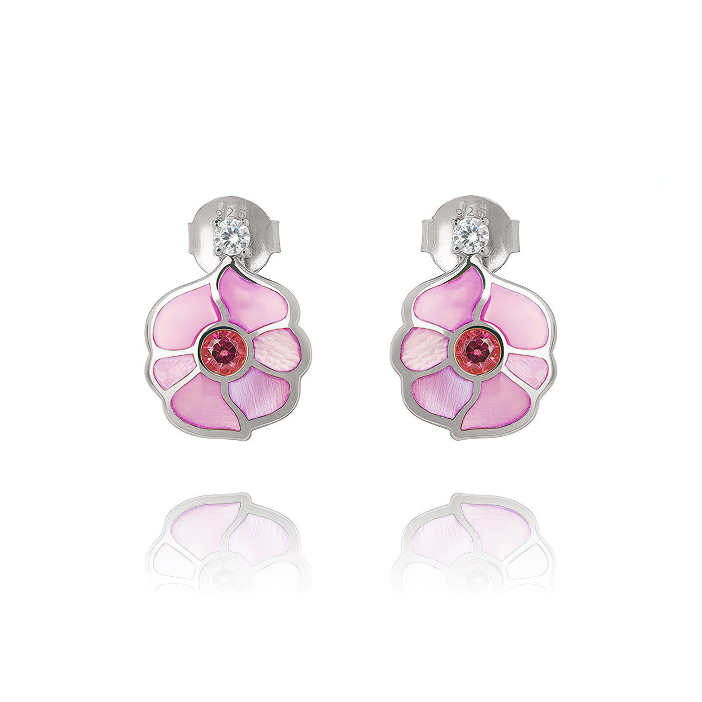 Windmill Grace Stud Earrings Pink - Shen Yun Collections