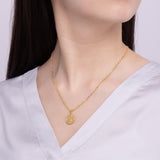 The Legendary Mulan Charm Gold 16mm Front Model Image - Shen Yun Collections