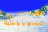 Dance of the Golden Peacocks Giclée Print