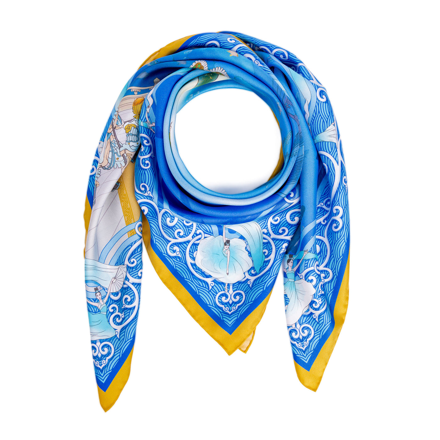 Monkey King and the Dragon Palace Silk Scarf | Shen Yun Collections
