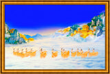 Dance of the Golden Peacocks Giclée Print
