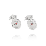 Windmill Grace Stud Earrings Pink Back - Shen Yun Collections
