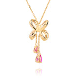 Blissful Knot Necklace Gold Back - Shen Yun Collections
