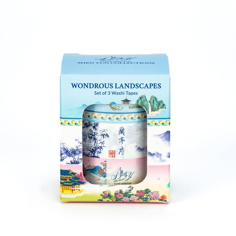 Wondrous Landscapes Washi Tape Set Front - Shen Yun Collections