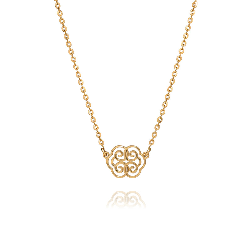 Ruyi Wondrous Blessings Necklace 14kt Yellow Gold