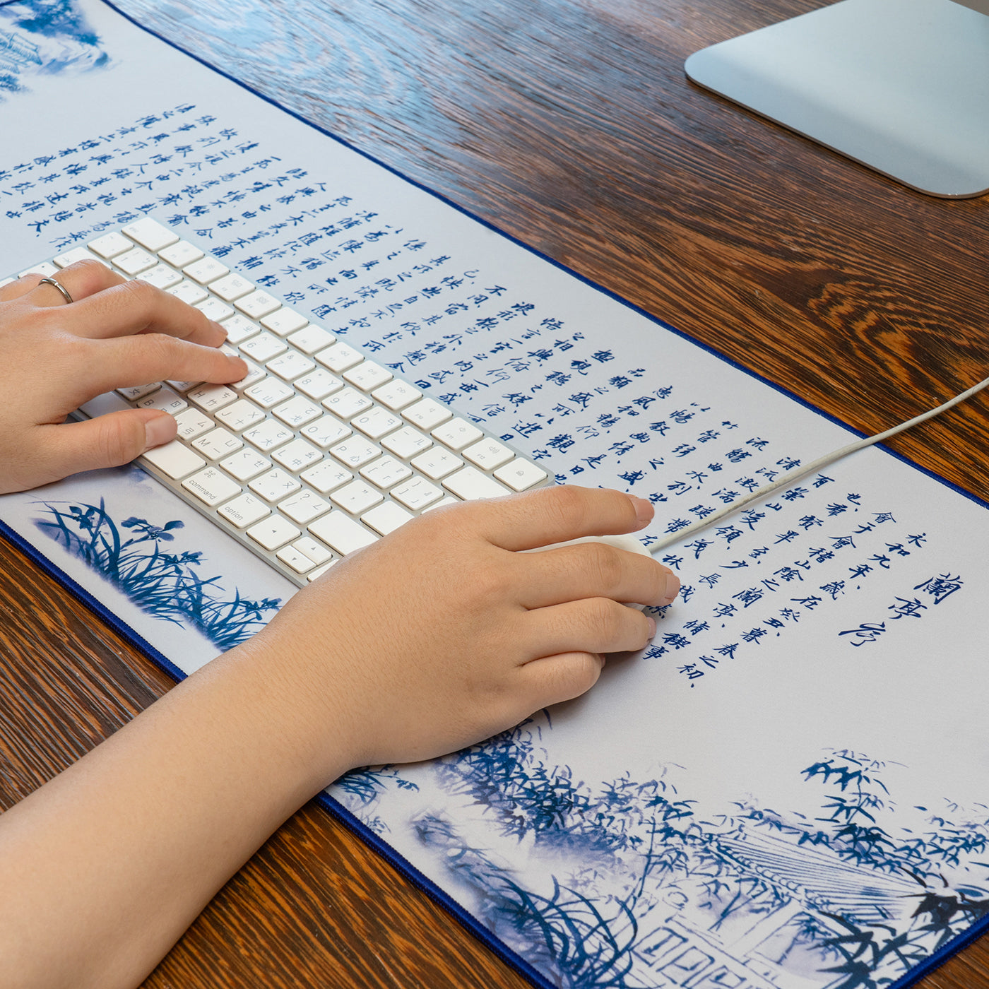 Poets of the Orchid Pavilion Desk Mat 31.5