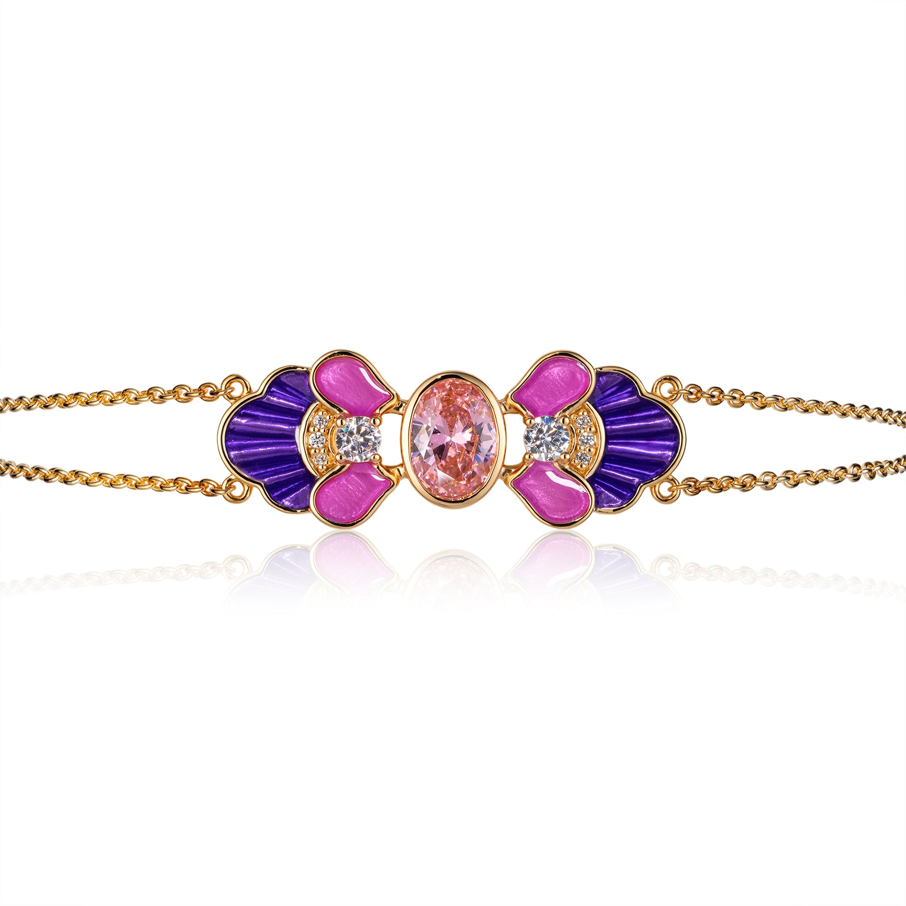 Tang Flowing Gowns Bracelet Purple Motif - Shen Yun Collections