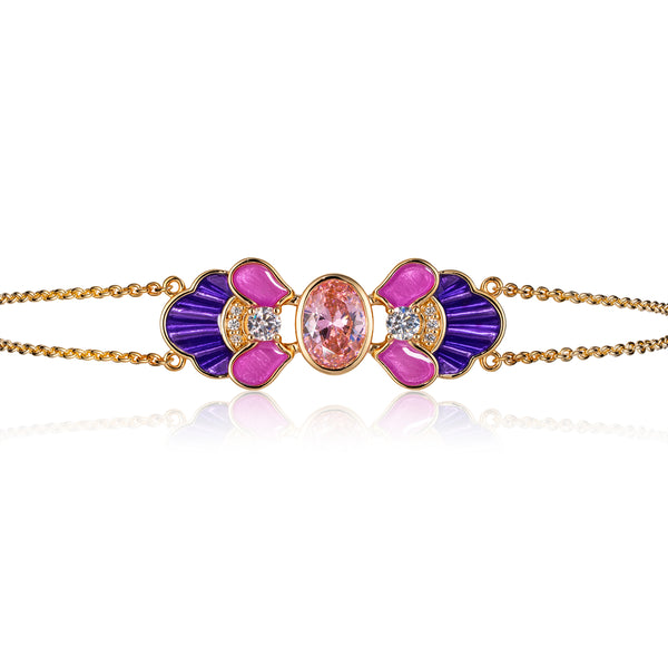 Tang Flowing Gowns Bracelet Purple Motif - Shen Yun Collections
