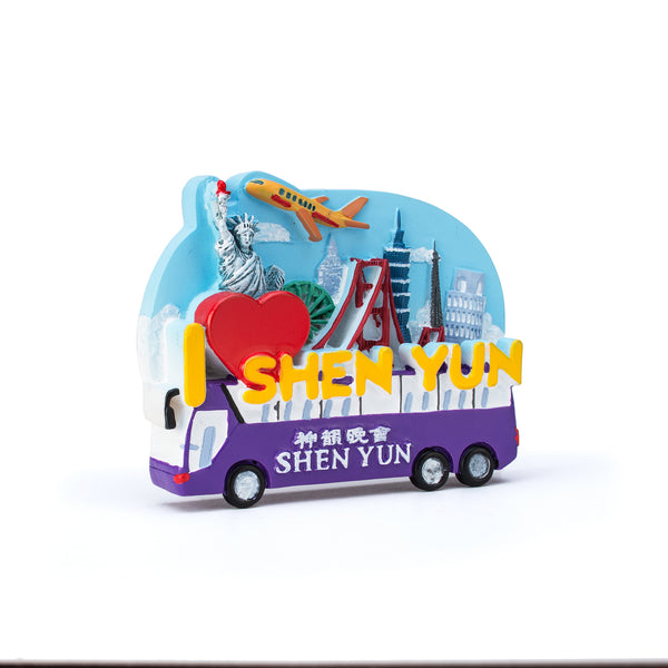 Shen Yun Tour Bus 3D Magnet Side - Shen Yun Collections