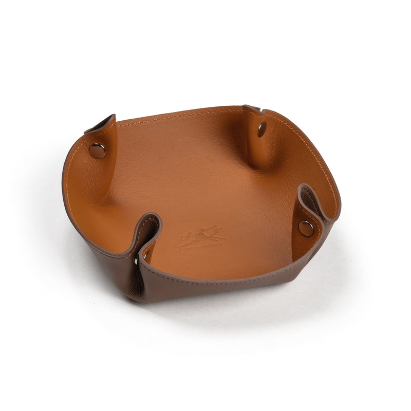 Men’s Signature Leather Valet Tray Folded 2 - Shen Yun Collections