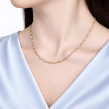 Crochet Sparkle Necklace 14kt Yellow Gold