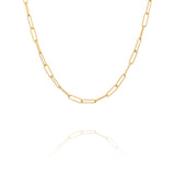 Diamond Cut Paperclip Chain 24" (Gold Vermeil)