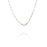 Diamond Cut Paperclip Chain 24" (Silver) Image 2 - Shen Yun Collections
