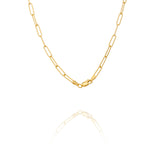 Diamond Cut Paperclip Chain 24" (Gold Vermeil)