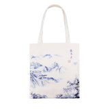 Poets of the Orchid Pavilion Canvas Bag Large Front - Shen Yun Collections